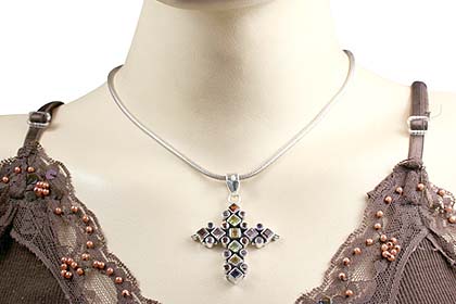 SKU 772 unique Multi-stone Pendants Jewelry