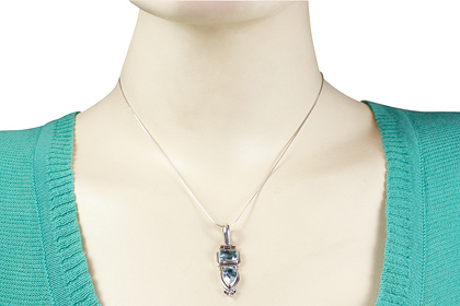 SKU 7968 unique Blue Topaz Pendants Jewelry