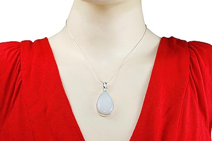 SKU 8493 unique Chalcedony Pendants Jewelry
