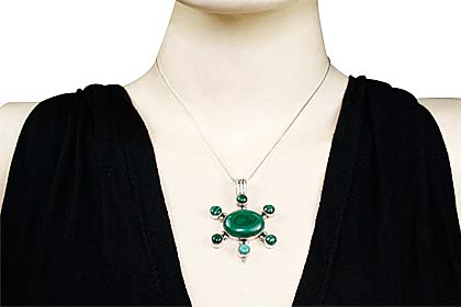 SKU 8826 unique Malachite Pendants Jewelry