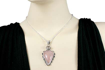 SKU 899 unique Rose quartz Pendants Jewelry