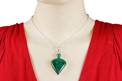 SKU 9126 unique Malachite Pendants Jewelry
