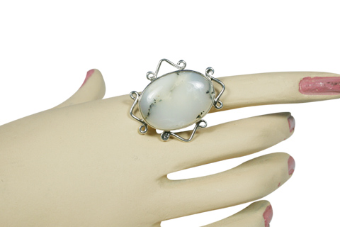 SKU 3052 unique Dendrite opal Rings Jewelry
