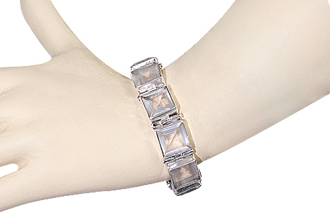 SKU 10409 unique Rose quartz bracelets Jewelry