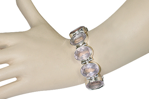 SKU 10437 unique Rose quartz bracelets Jewelry