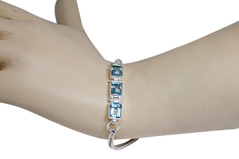 SKU 10865 unique Blue Topaz bracelets Jewelry