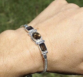 SKU 11039 unique Smoky Quartz bracelets Jewelry