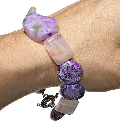 SKU 11173 unique Rose quartz bracelets Jewelry