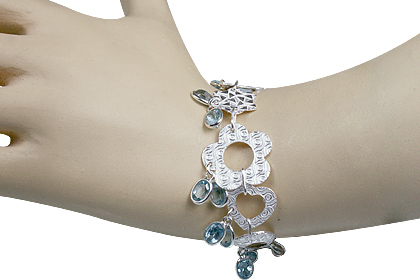SKU 13043 unique Blue topaz bracelets Jewelry