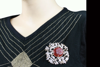 SKU 12451 unique Carnelian brooches Jewelry