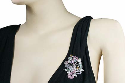 SKU 13588 unique Multi-stone brooches Jewelry