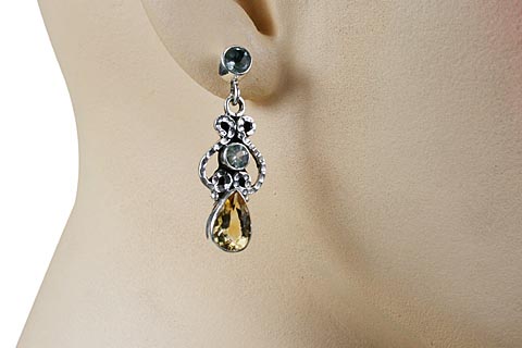 SKU 10003 unique Citrine earrings Jewelry