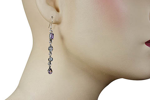 SKU 10010 unique Amethyst earrings Jewelry