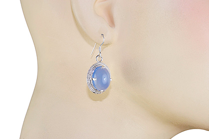 SKU 10056 unique Chalcedony earrings Jewelry