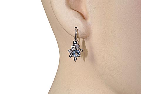 SKU 10078 unique Blue Topaz earrings Jewelry
