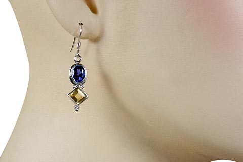 SKU 10091 unique Iolite earrings Jewelry