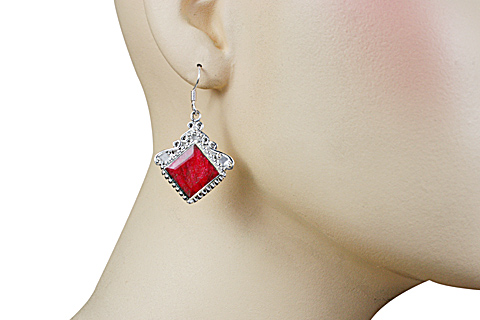 SKU 10123 unique Ruby earrings Jewelry