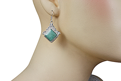 SKU 10124 unique Emerald earrings Jewelry