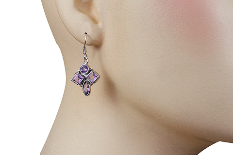 SKU 10134 unique Amethyst earrings Jewelry