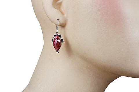 SKU 10135 unique Ruby earrings Jewelry