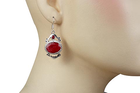 SKU 10141 unique Ruby earrings Jewelry