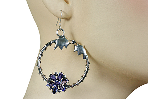 SKU 10371 unique Iolite earrings Jewelry