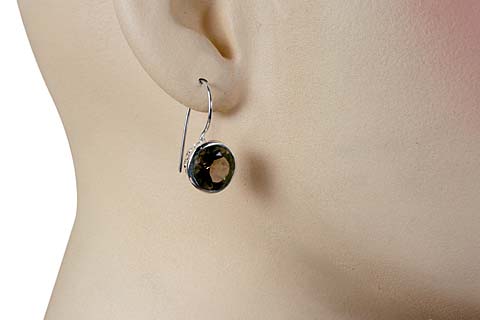 SKU 10419 unique Smoky Quartz earrings Jewelry