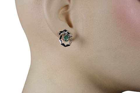 SKU 10511 unique Emerald earrings Jewelry