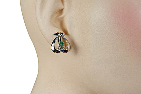 SKU 10512 unique Emerald earrings Jewelry