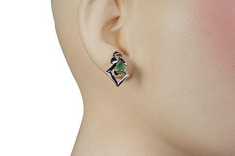 SKU 10514 unique Emerald earrings Jewelry