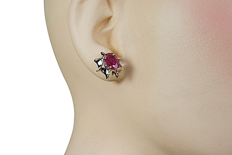 SKU 10518 unique Ruby earrings Jewelry