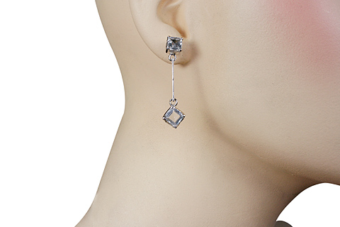 SKU 10525 unique Aquamarine earrings Jewelry