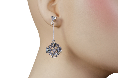 SKU 10526 unique Aquamarine earrings Jewelry