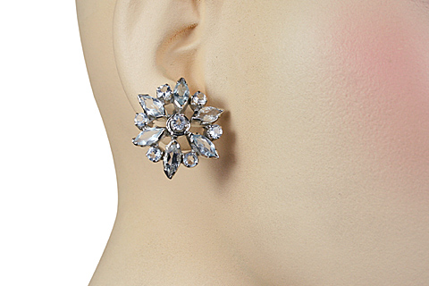 SKU 10527 unique Aquamarine earrings Jewelry