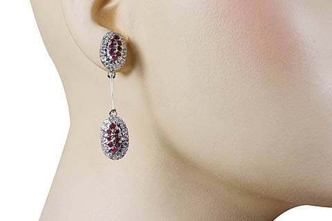 SKU 10604 unique Ruby earrings Jewelry