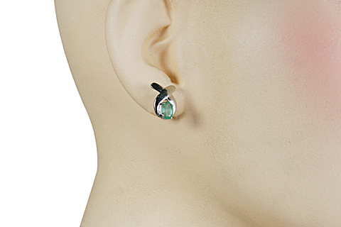 SKU 10608 unique Emerald earrings Jewelry