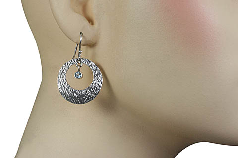 SKU 10664 unique Blue Topaz earrings Jewelry