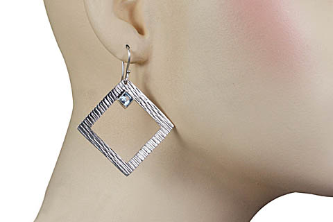 SKU 10666 unique Blue Topaz earrings Jewelry