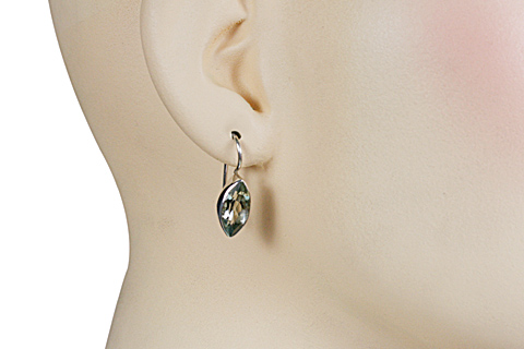 SKU 10672 unique Green amethyst earrings Jewelry
