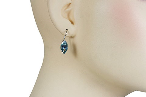 SKU 10675 unique Blue Topaz earrings Jewelry