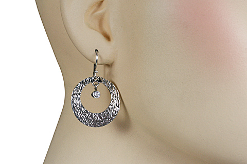 SKU 10699 unique White topaz earrings Jewelry