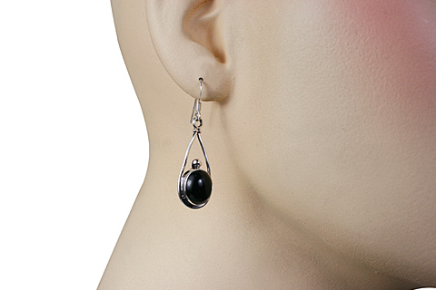 SKU 10713 unique Onyx earrings Jewelry