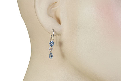 SKU 10715 unique Blue Topaz earrings Jewelry