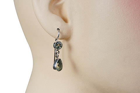 SKU 10718 unique Green amethyst earrings Jewelry
