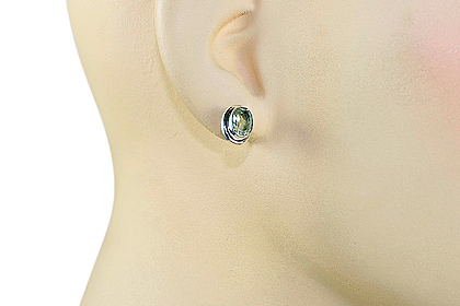 SKU 10758 unique Green amethyst earrings Jewelry