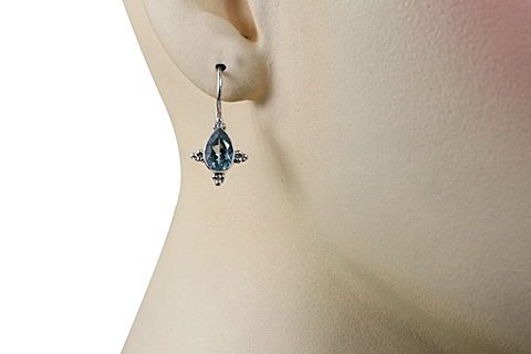 SKU 10761 unique Blue Topaz earrings Jewelry