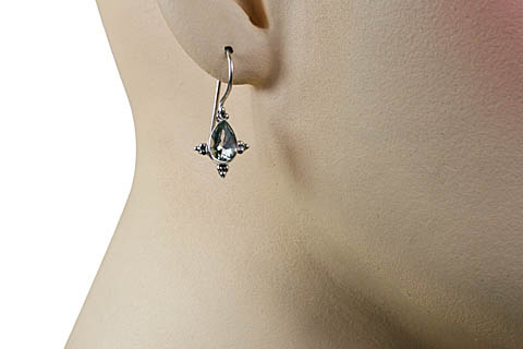 SKU 10762 unique Green amethyst earrings Jewelry