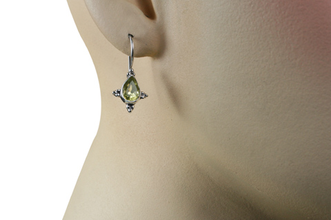SKU 10763 unique Lemon Quartz earrings Jewelry