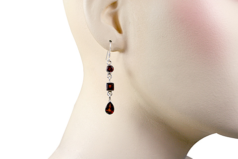 SKU 10784 unique Garnet earrings Jewelry