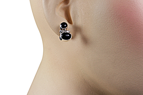 SKU 10785 unique Onyx earrings Jewelry